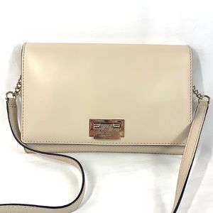 Kate Spade Harwood Place Fiona Crossbody/Shoulder Bag - Ivory Leather, WKRU2942